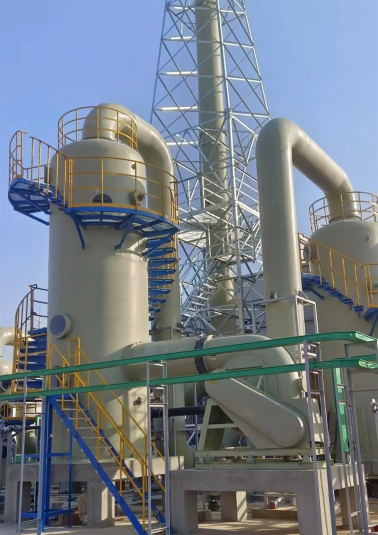 PP spray scrubber tower, anti-corrosion plastic waste gas purification tower for industrial flue gas treatment