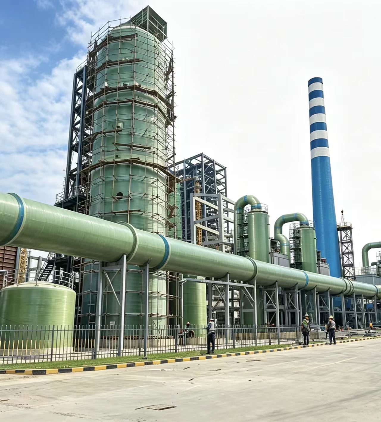 Integrated smoke tower, industrial waste gas purification tower for factory flue gas treatment